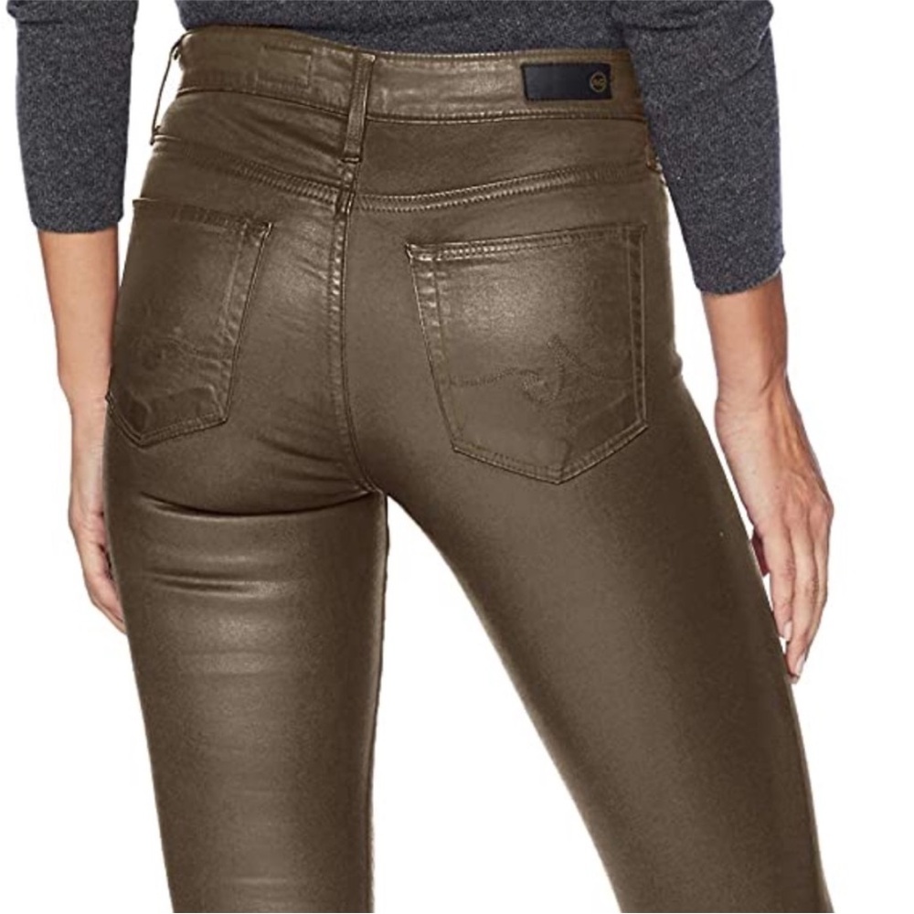 NWT AG Farrah Faux Leather Skinny Ankle Jeans 26